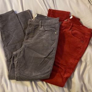 Loft Modern Skinny velvet pants size 10p